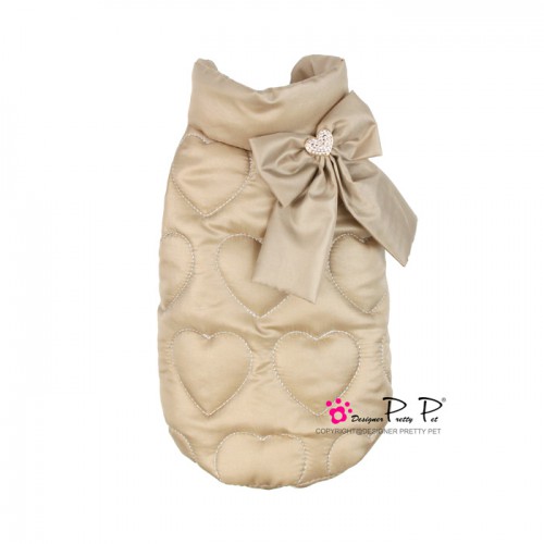 Pretty Pet Heart Embossed Coat (Beige